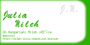 julia mileh business card